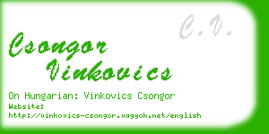 csongor vinkovics business card